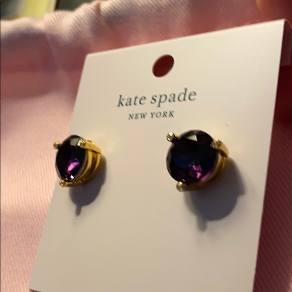 NEW Kate Spade rise and shine purple earrings - Picture 6 of 8